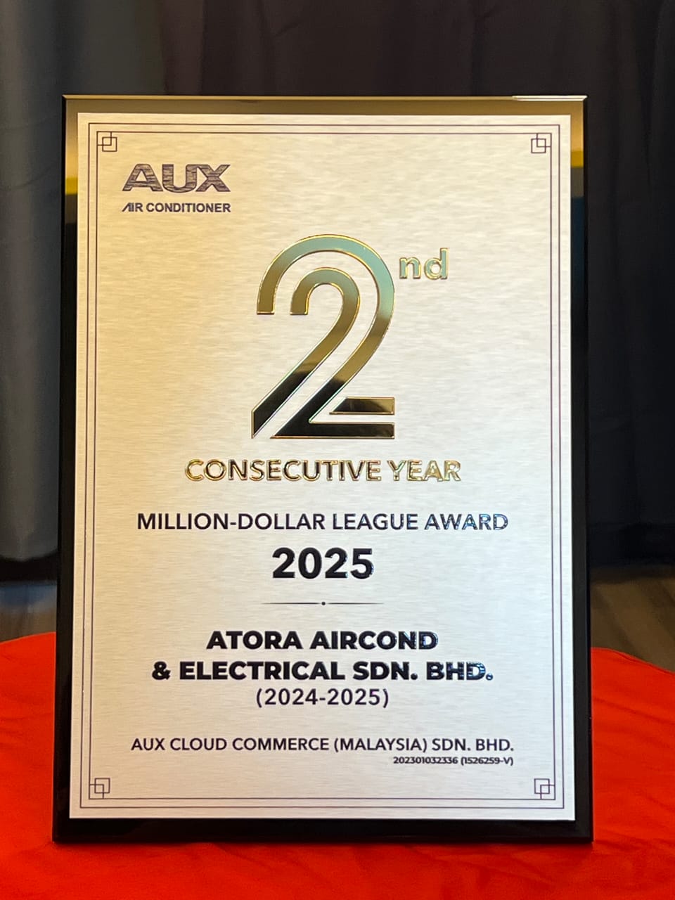 AUX 2nd Consecutive Year Million-Dollar League Award 2025