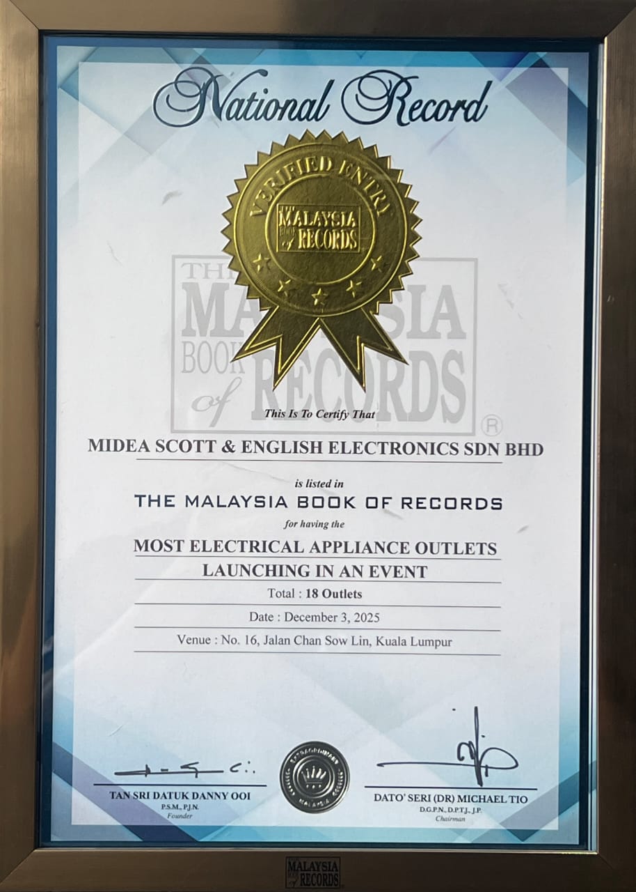 Malaysia Book of Records - Pelancaran Cawangan Peralatan Elektrik Terbanyak dalam Satu Acara 2025