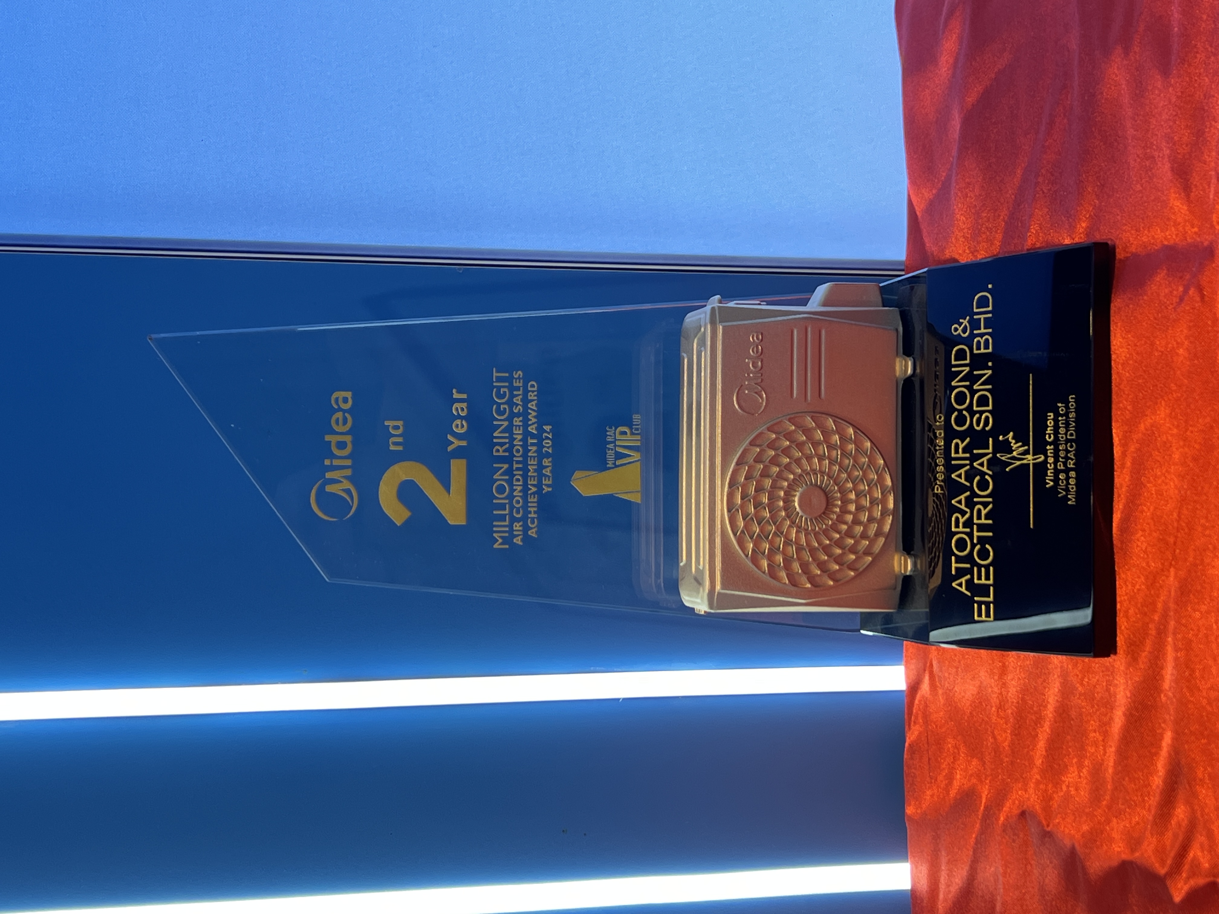 Midea 2nd Year Million Ringgit Air Conditioner Sales Achievement Award 2024