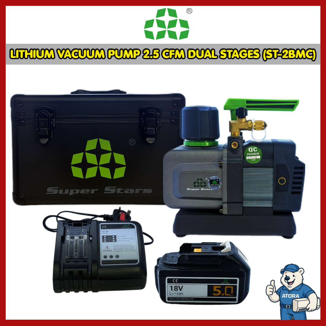 Super Stars Lithium Vacuum Pump 2.5 CFM Dual Stages (ST-2BMC)